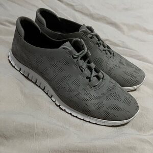🩶Cole Haan ZeroGrand Womens Perforated Leather Sneaker Ironstone sz 8 🩶